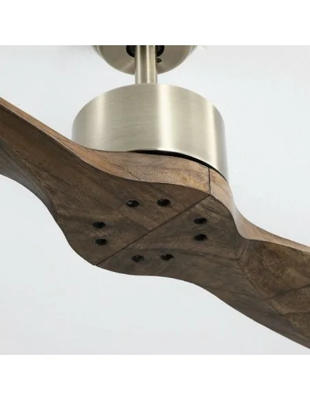 Ventilador marron de techo con 2 aspas