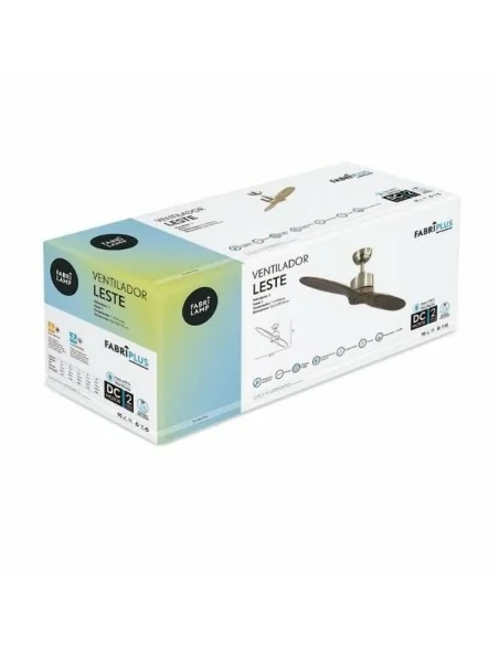 Ventilador de techo sin luz con 2 aspas Marrón - Leste