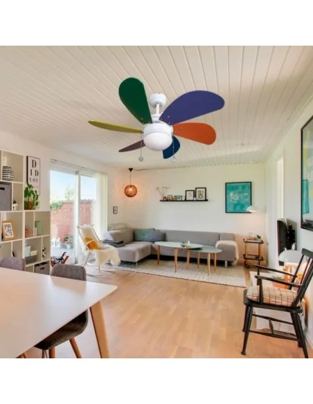 foto el ventiador de techo para habitaciones infantil - delfin