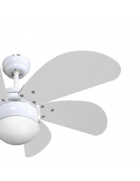 Ventilador de techo con mando a distancia blanco - Arrayan