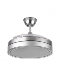 Ventilador de techo aspas ocultas DC y mando a distancia color plateado - Criador 2