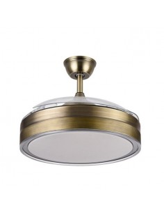 Ventilador de techo aspas ocultas DC a control remoto color oro - Criador 2