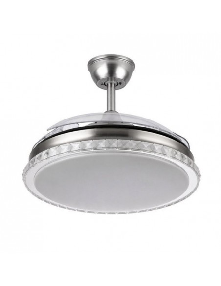 Ventilador de techo aspas retractiles transparentes DC con mando a distancia - Biliku