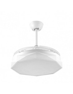 Ventilador de techo aspas plegables silencioso con mando a distacia en blanco - Nashi 2