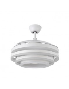 Ventilador de techo silencioso retractil blanco - Kai 2