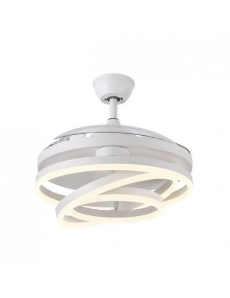 ventilador con mando con las aspas plegadas