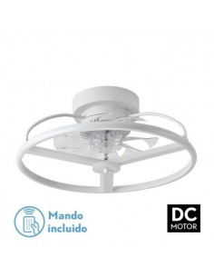 Ventilador plafon sin aspas con mando a distancia blanco - Bora