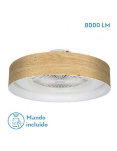 Ventilador de techo sin aspas plafón madera clara - Jerte