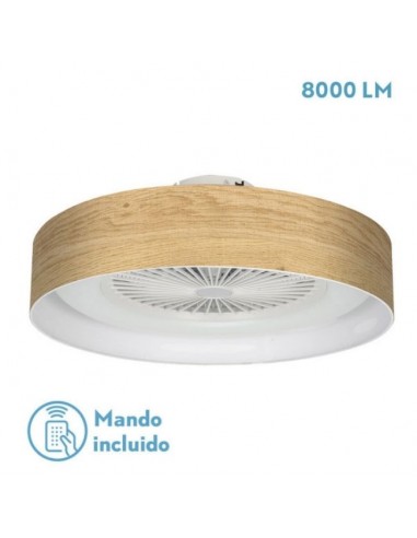 Ventilador de techo sin aspas plafón madera clara - Jerte