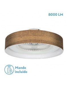 Ventilador de techo sin aspas plafón madera oscura - Jerte