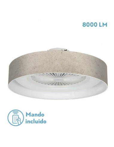 Ventilador de techo sin aspas plafón madera gris - Jerte