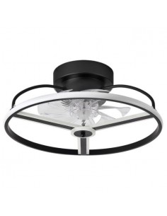 Ventilador plafón DC silencioso con mando en negro - Anuska 2