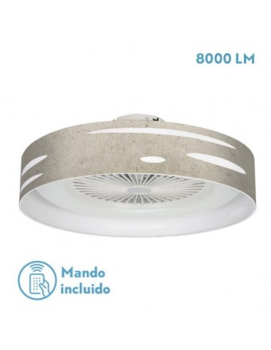 Ventilador de techo sin aspas silencioso plafón gris claro - Odra