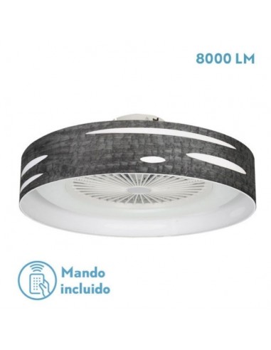 Ventilador de techo sin aspas silencioso plafón madera negra - Odra