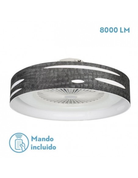 Ventilador de techo sin aspas silencioso plafón madera negra - Odra