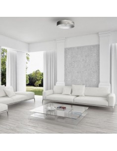 Ventilador de techo sin aspas silencioso plafón madera negra - Odra 2