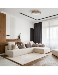 Ventilador de techo sin aspas silencioso plafón madera oscura - Odra 2