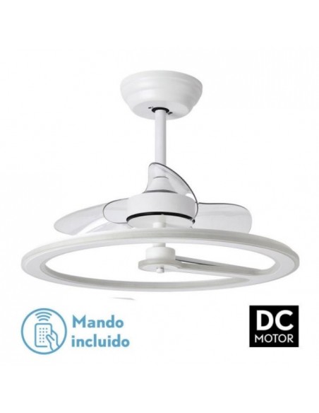 Ventilador pequeño de techo con mando a distancia DC blanco- Chom