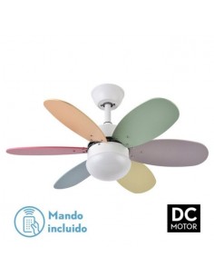 Ventilador techo pequeño - colores infantiles - Alves - reversible
