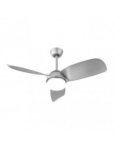 Ventilador de techo con mando para habitaciones pequeñas - Haur plateado 2