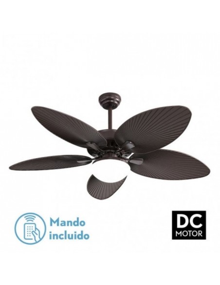 Ventilador de techo grande estilo tropical y playa - Borasco marron Ventilador de techo grande estilo tropical y playa - Borasco marron