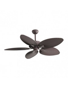 Ventilador de techo grande estilo tropical y playa - Borasco marron 2