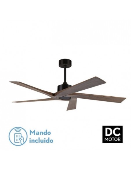 Ventilador techo grande diseño sin luz - Nadir negro