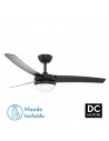 Ventilador de techo 3 aspas para habitaciones grandes - Kusi negro