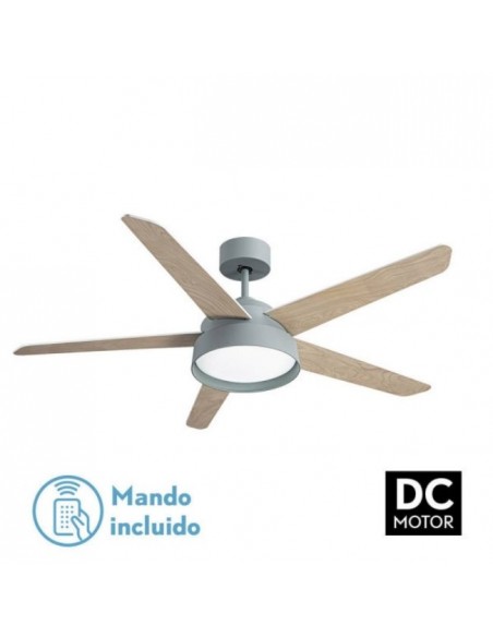 Ventilador techo grande 5 aspas reversibles - Lebeche verde - haya
