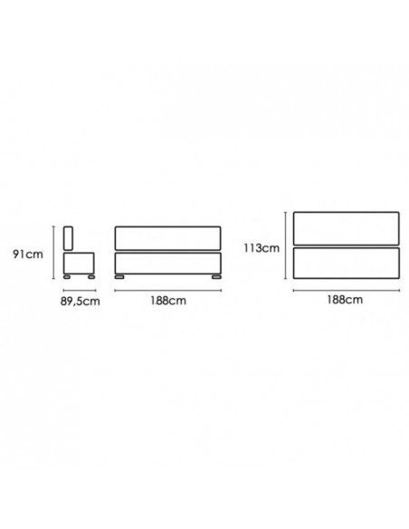 medidas del sofa beisbol