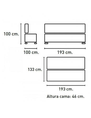 medidas sofa cama terra