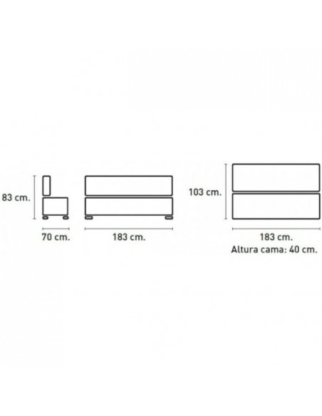 medidas del sofa cama marvy
