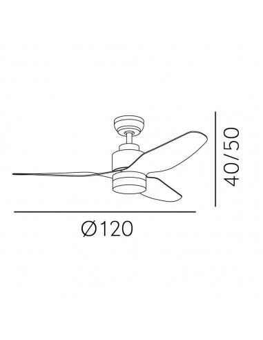 medidas del ventilador de techo gerona