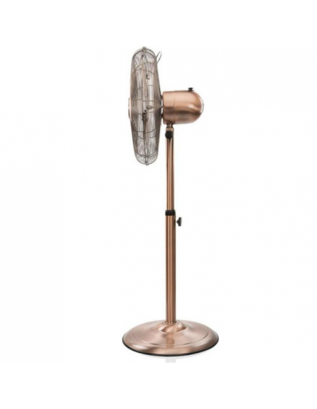 ventilador de pie en cromo