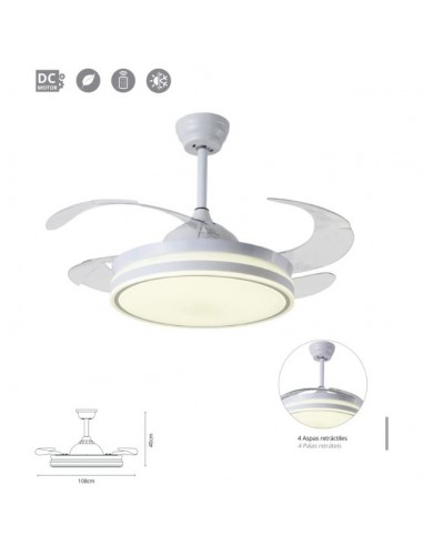 Ventilador de 4 aspas retráctil - Asgard