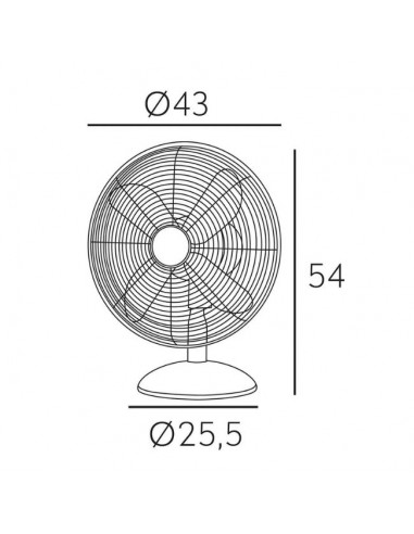 medidas del ventilador de pue y mesa pali