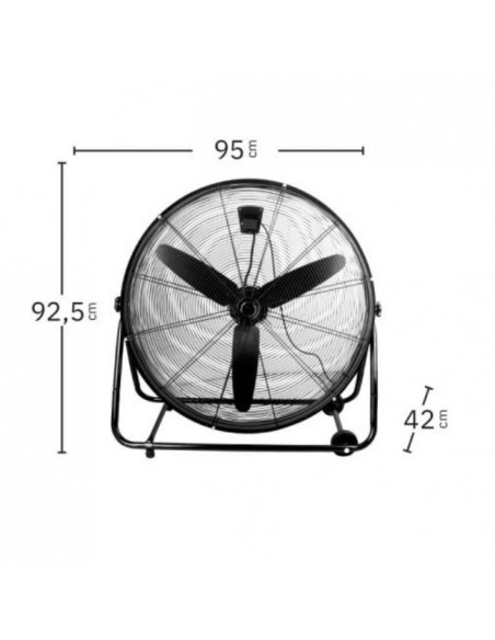 medidas del ventilador de suelo vendaval