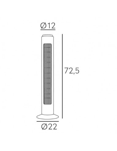 medidas del ventilador de torre mundaka