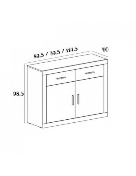 Mueble cama auxiliar - Haya (colchón 180 cm)