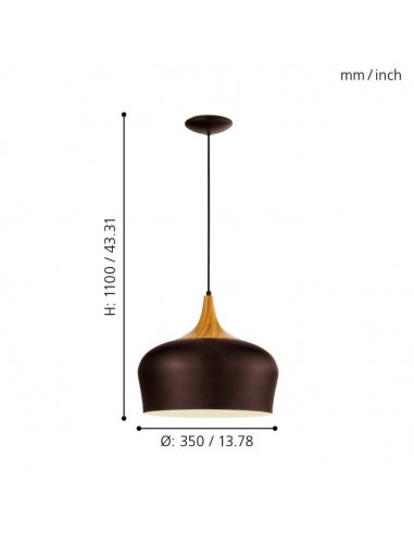 medidas lampara colgante en oferta