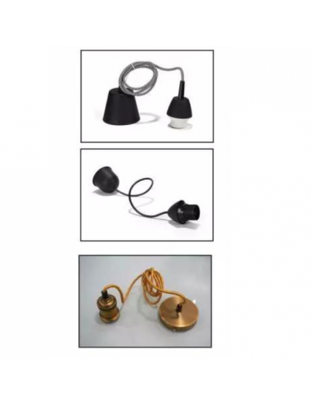 Oferta lámpara colgante - ALU CUERO