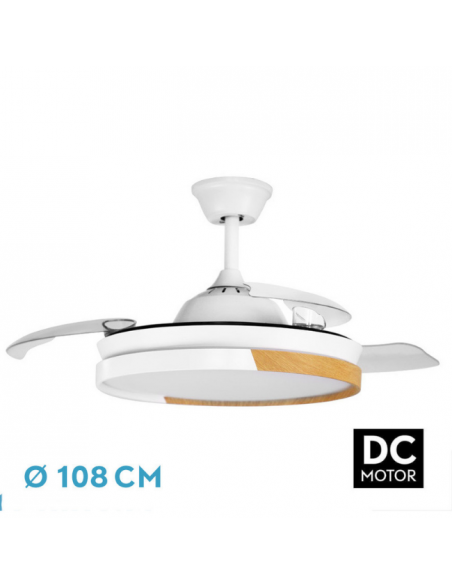 Ventilador de Techo con Aspas Ocultas Blanco - Emperador Ventilador de Techo con Aspas Ocultas Blanco - Emperador