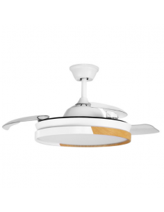 Ventilador de Techo con Aspas Ocultas Blanco - Emperador