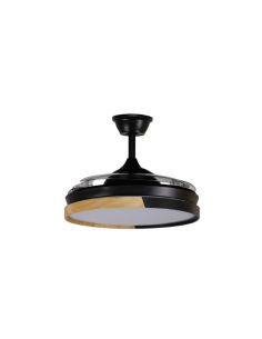 Ventilador de Techo con Aspas Ocultas Negro - Emperador