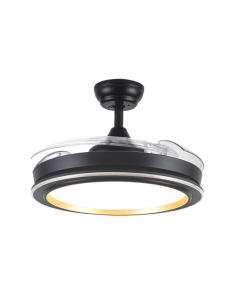 Ventilador de Techo Aspas Ocultas Negro - Picolo