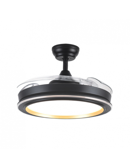 Ventilador de Techo Aspas Ocultas Negro - Picolo