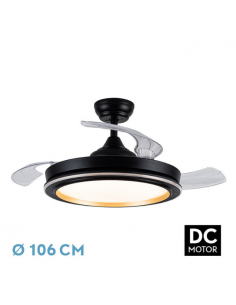 Ventilador de Techo Aspas Ocultas Negro - Picolo 2