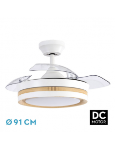 Ventilador DC de Techo con Aspas Ocultas Blanco - Viper 2