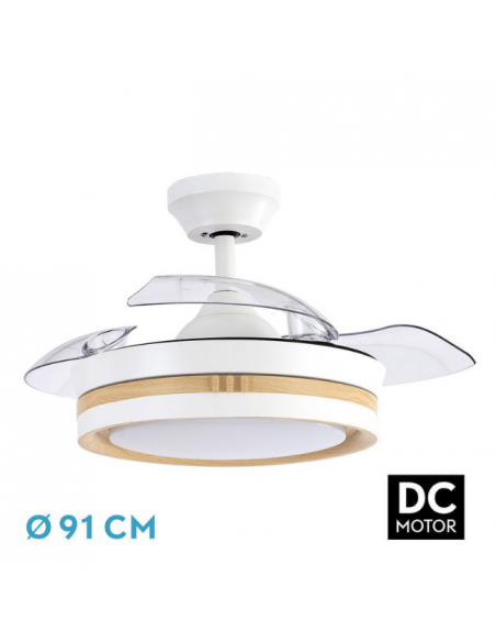 Ventilador DC de Techo con Aspas Ocultas Blanco - Viper