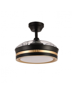 Ventilador DC de Techo con Aspas Ocultas Negro - Viper 2